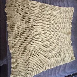 Thrifted Crocheted Yellow Baby Blanket